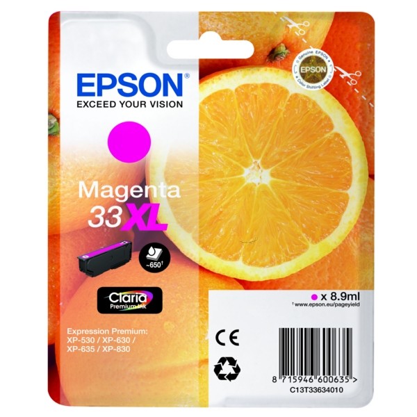 Epson Tintenpatrone magenta 33XL C13T33634010