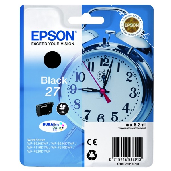 Epson Tintenpatrone schwarz 27 C13T27014010