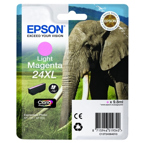 Epson Tintenpatrone magenta hell 24XL C13T24364010