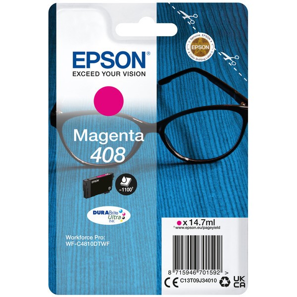 Epson Tintenpatrone magenta 408 C13T09J34010