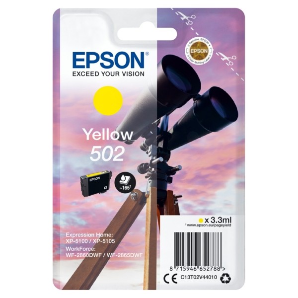 Epson Tintenpatrone gelb 502 C13T02V44010