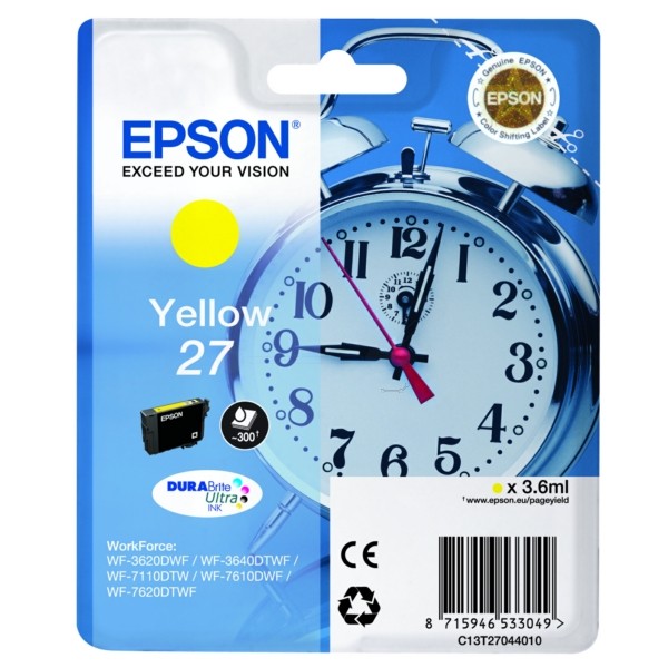 Epson Tintenpatrone gelb 27 C13T27044010