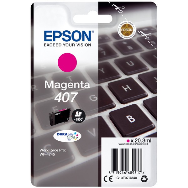 Epson Tintenpatrone magenta  C13T07U340