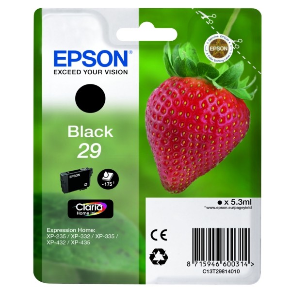 Epson Tintenpatrone schwarz 29 C13T29814010