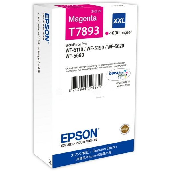Epson Tintenpatrone magenta XXL T7893 C13T789340