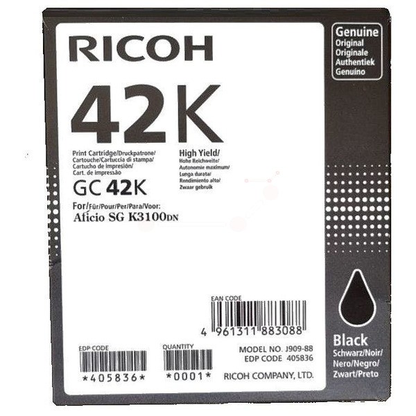 Ricoh Gelkartusche schwarz GC-42 K 405836