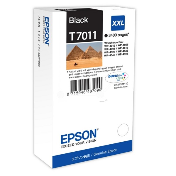 Epson Tintenpatrone schwarz XXL T7011 C13T70114010