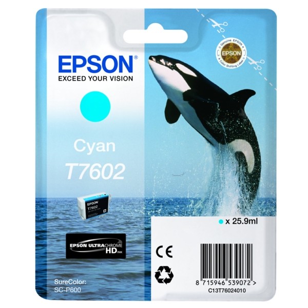 Epson Tintenpatrone cyan T7602 C13T76024010