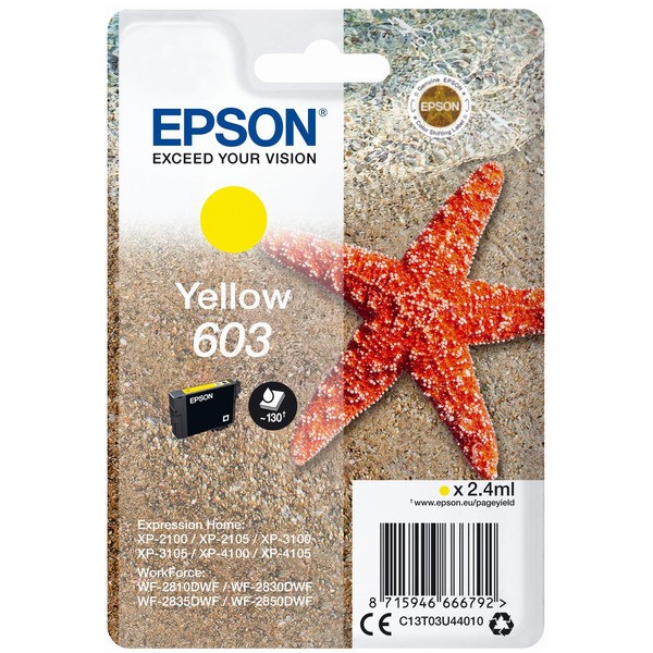 Epson Tintenpatrone gelb 603 C13T03U44010