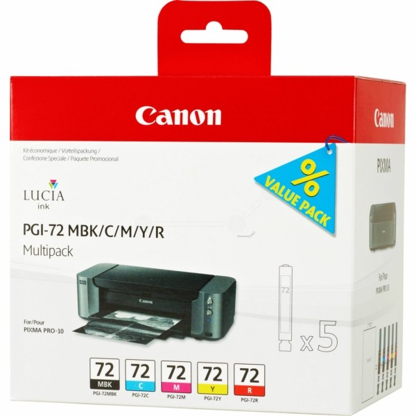 Canon Tintenpatrone MultiPack MBK,C,M,Y, R PGI-72 6402B009