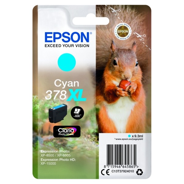 Epson Tintenpatrone cyan 378XL C13T37924010