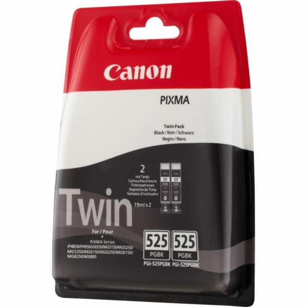 Canon Tintenpatrone schwarz pigmentiert Doppelpack 525 PGBK