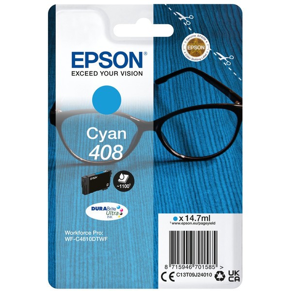 Epson Tintenpatrone cyan 408 C13T09J24010