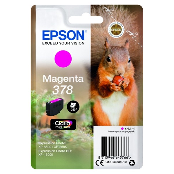 Epson Tintenpatrone magenta 378 C13T37834010