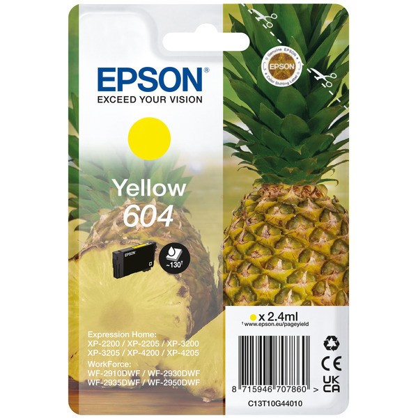 Epson Tintenpatrone gelb 604 C13T10G44010