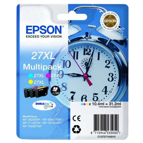 Epson Tintenpatrone MultiPack C,M,Y 27XL C13T27154010
