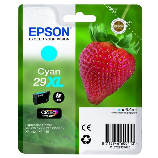 Epson Tintenpatrone cyan 29XL C13T29924010