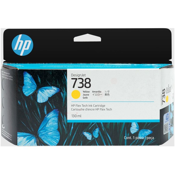 HP Tintenpatrone gelb 738 498N7A
