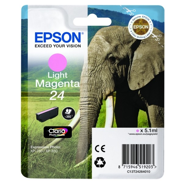 Epson Tintenpatrone magenta hell 24 C13T24264010