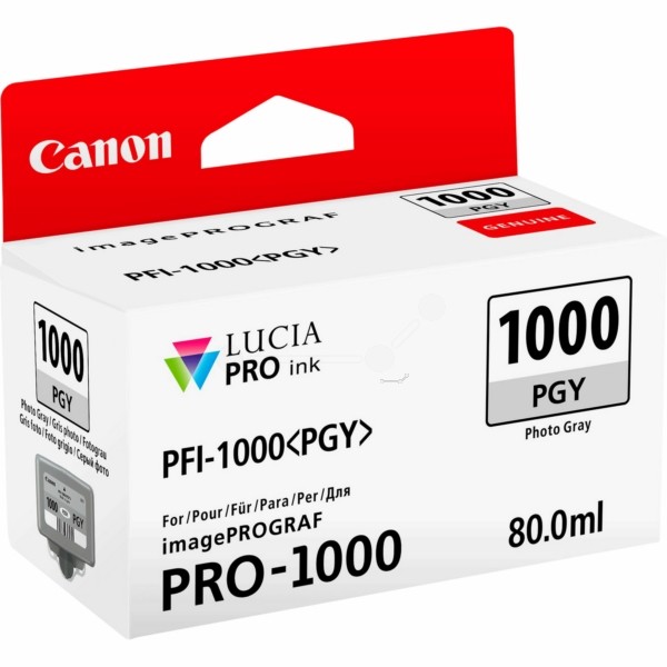 Canon Tintenpatrone grau hell PFI-1000 PGY 0553C001