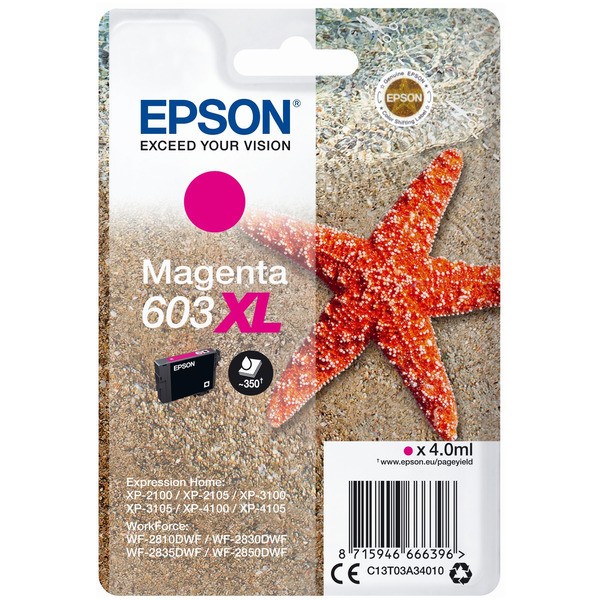 Epson Tintenpatrone magenta 603XL C13T03A34010