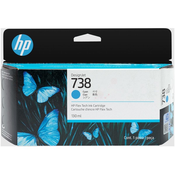 HP Tintenpatrone cyan 738 498N5A
