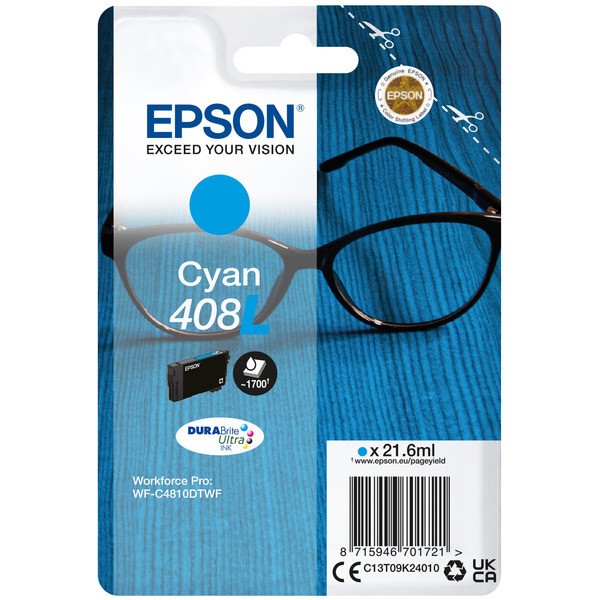 Epson Tintenpatrone cyan High-Capacity 408L C13T09K24010