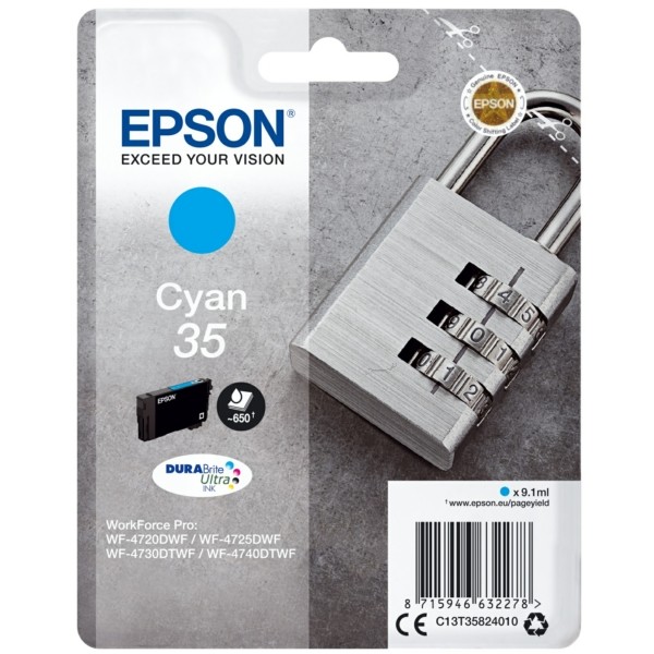Epson Tintenpatrone cyan 35 C13T35824010