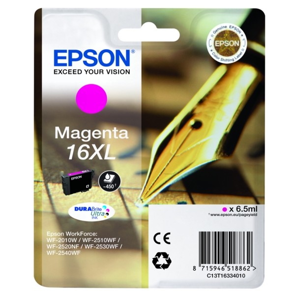 Epson Tintenpatrone magenta XL 16XL C13T16334010