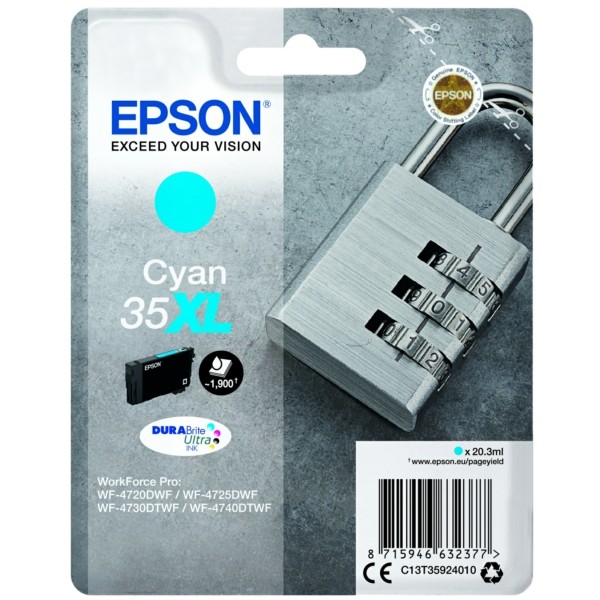 Epson Tintenpatrone cyan 35XL C13T35924010