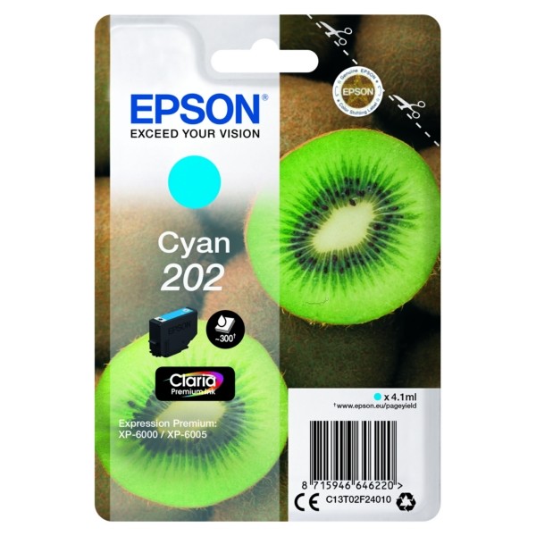 Epson Tintenpatrone cyan 202 C13T02F24010