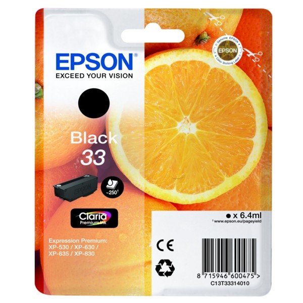 Epson Tintenpatrone schwarz 33 C13T33314010