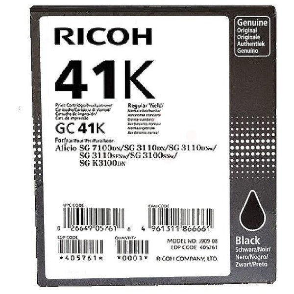 Ricoh Gelkartusche schwarz GC-41 K 405761