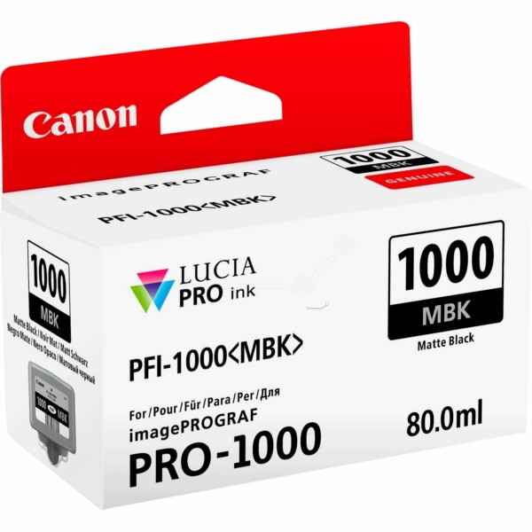 Canon Tintenpatrone schwarz matt PFI-1000 MBK 0545C001