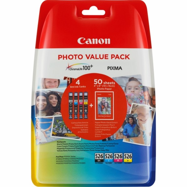 Canon Tintenpatrone MultiPack BK,C,M,Y + Fotopapier 10x15cm