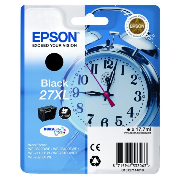 Epson Tintenpatrone schwarz 27XL C13T27114010