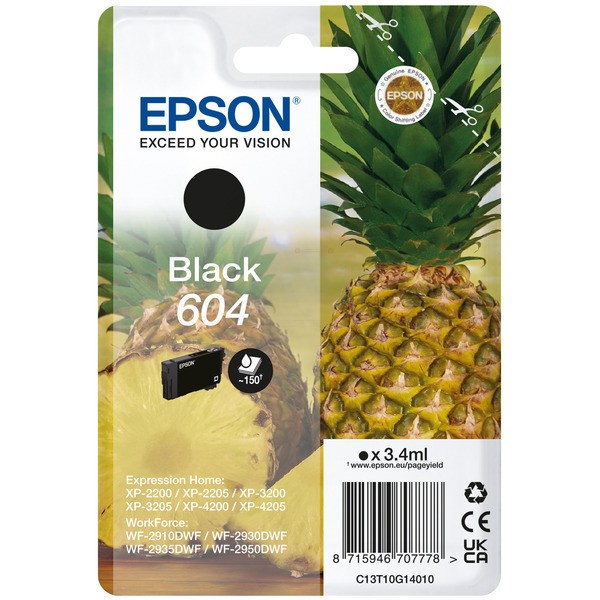 Epson Tintenpatrone schwarz 604 C13T10G14010