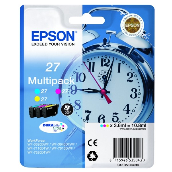 Epson Tintenpatrone MultiPack C,M,Y 27 C13T27054010