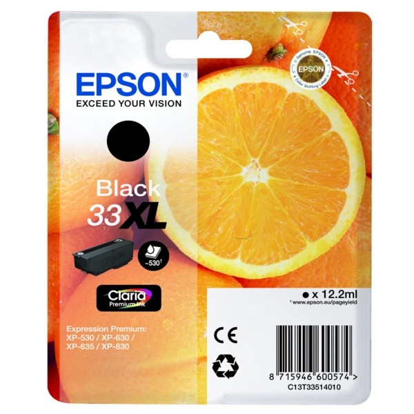 Epson Tintenpatrone schwarz 33XL C13T33514010