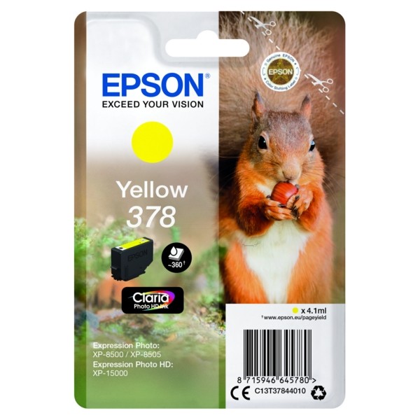 Epson Tintenpatrone gelb 378 C13T37844010
