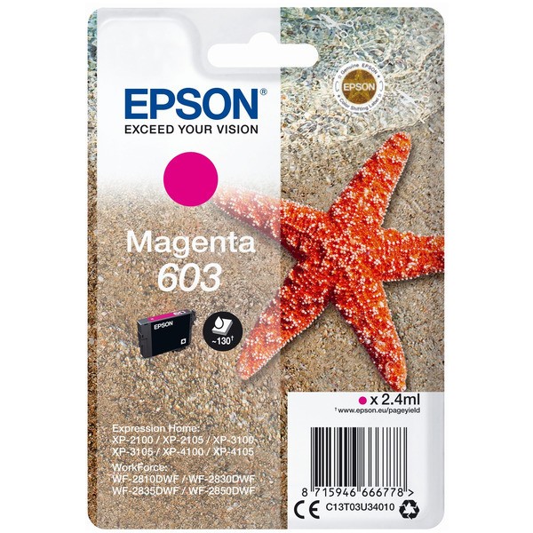 Epson Tintenpatrone magenta 603 C13T03U34010