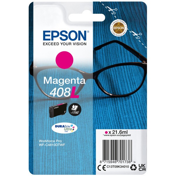Epson Tintenpatrone magenta High-Capacity 408L C13T09K34010