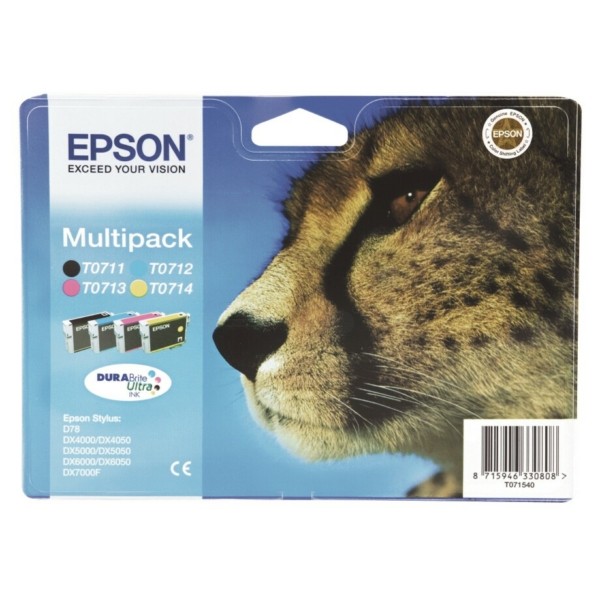 Epson Tintenpatrone MultiPack Bk,C,M,Y T0715 C13T07154010