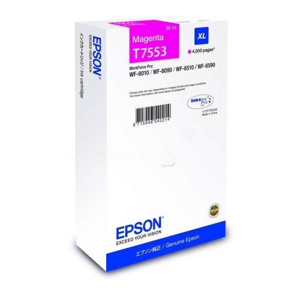 Epson Tintenpatrone magenta T7553 C13T755340