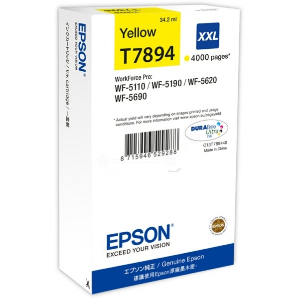 Epson Tintenpatrone gelb XXL T7894 C13T789440