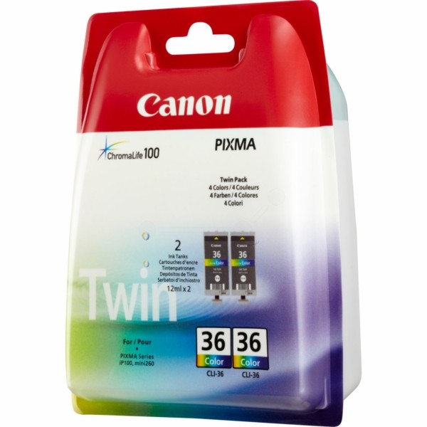 Canon Tintenpatrone color Doppelpack CLI-36 1511B018