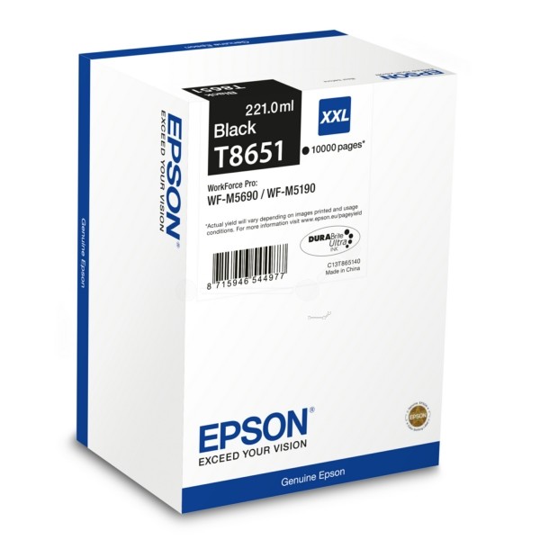 Epson Tintenpatrone schwarz T8651 C13T865140