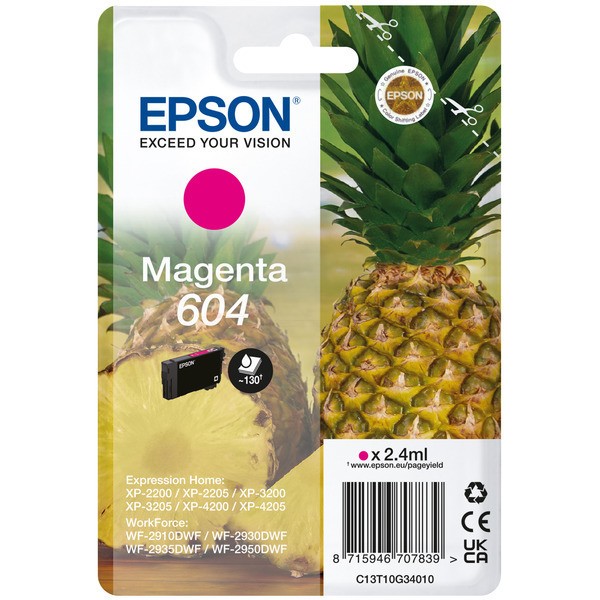 Epson Tintenpatrone magenta 604 C13T10G34010