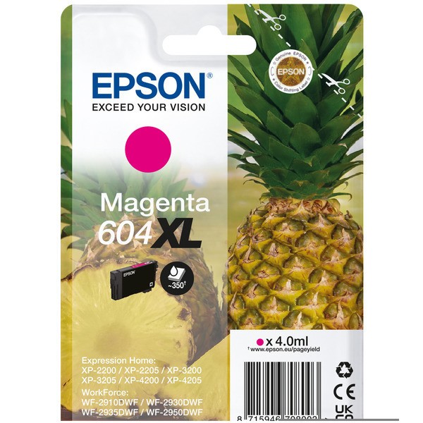 Epson Tintenpatrone magenta High-Capacity 604XL C13T10H34010