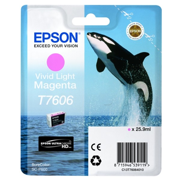 Epson Tintenpatrone magenta hell T7606 C13T76064010